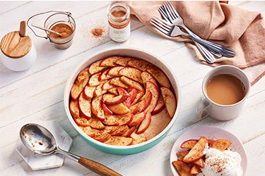 دسر سیب پخته با دارچین