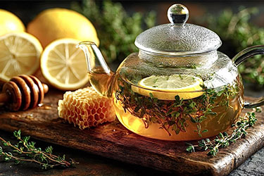 دمنوش آویشن و عسل(قبل خواب)